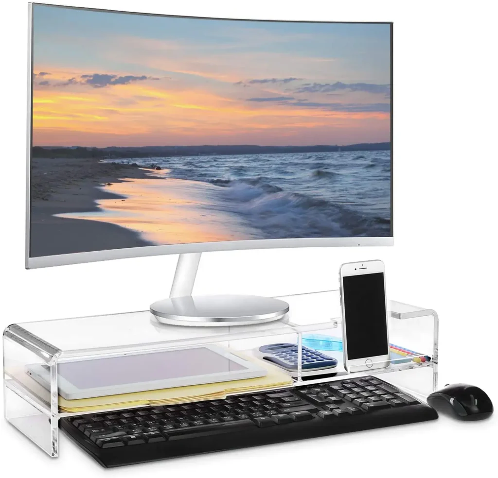 acrylic monitor stand