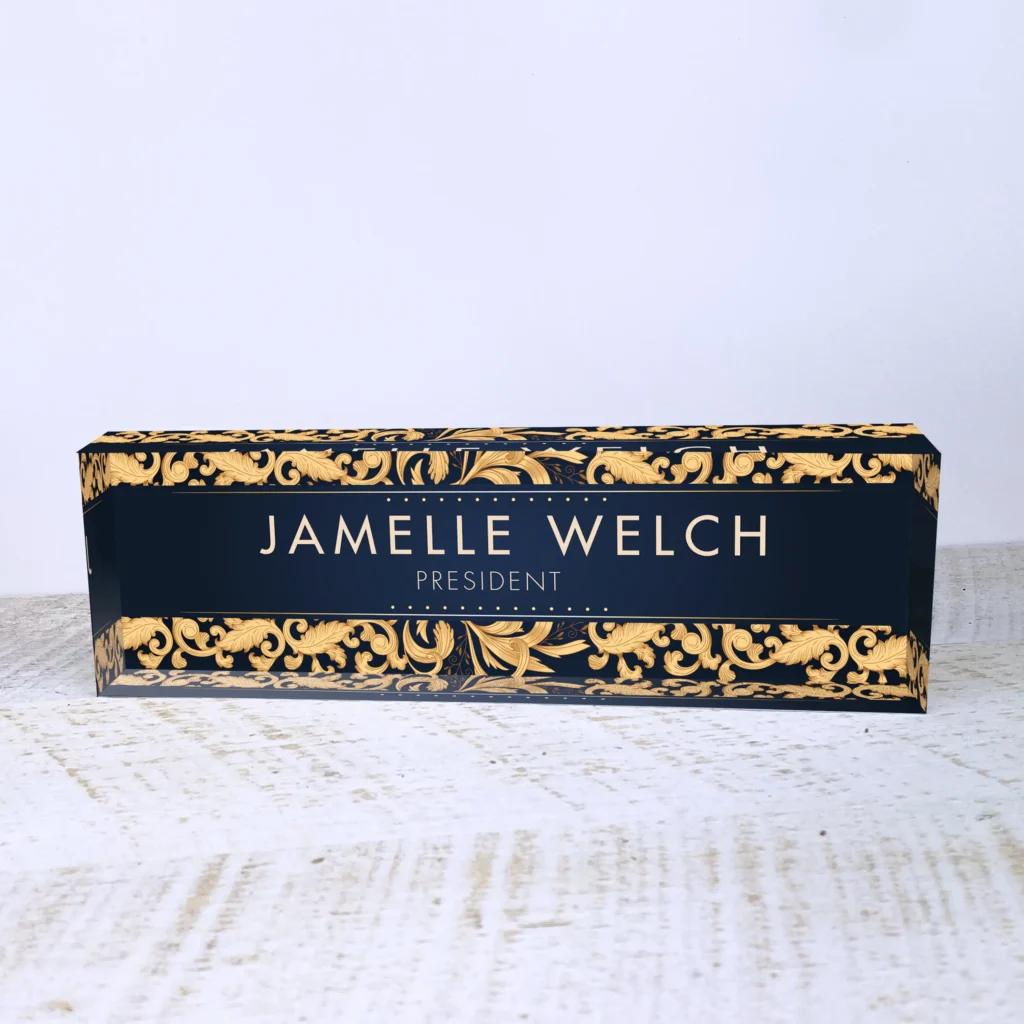 uv printing name plate for desk