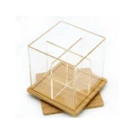 display box of acrylic and bamboo materials