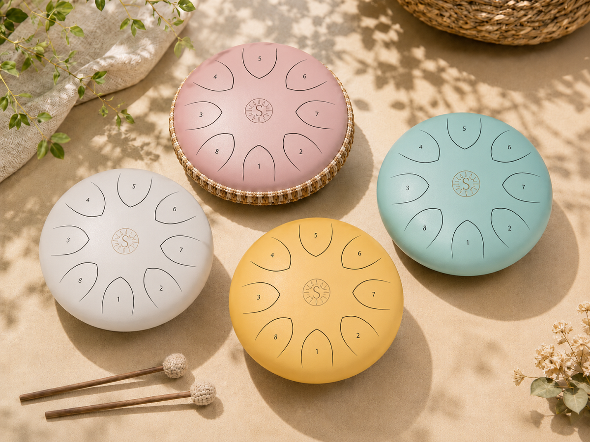 Colorful compact tongue drums for children, gifts and beginners
