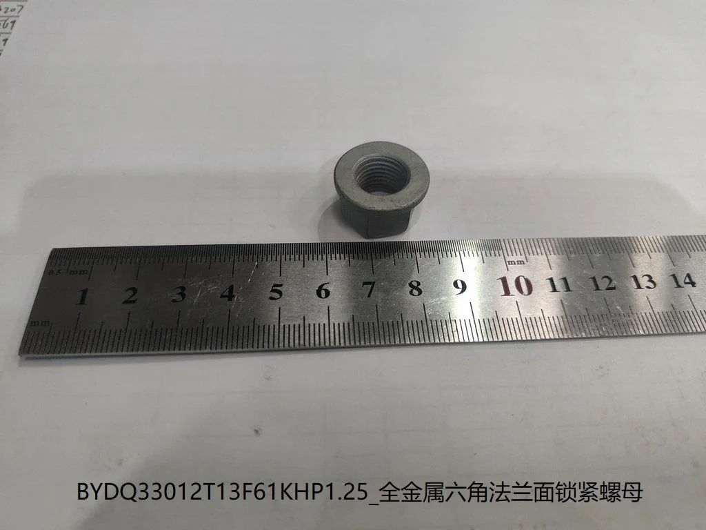 BYD Dolphin Full Metal Hexagonal Flange Face Locking Nut BYDQ33012T13F61KHP1.25