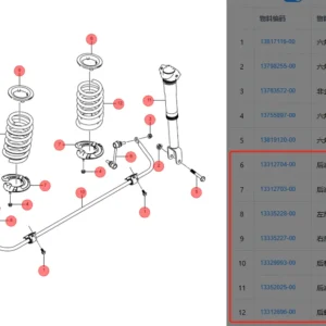 Right Front Shock Absorber Strut for BYD SEAL