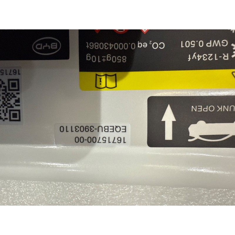 Vehicle Label BYD 16715700-00