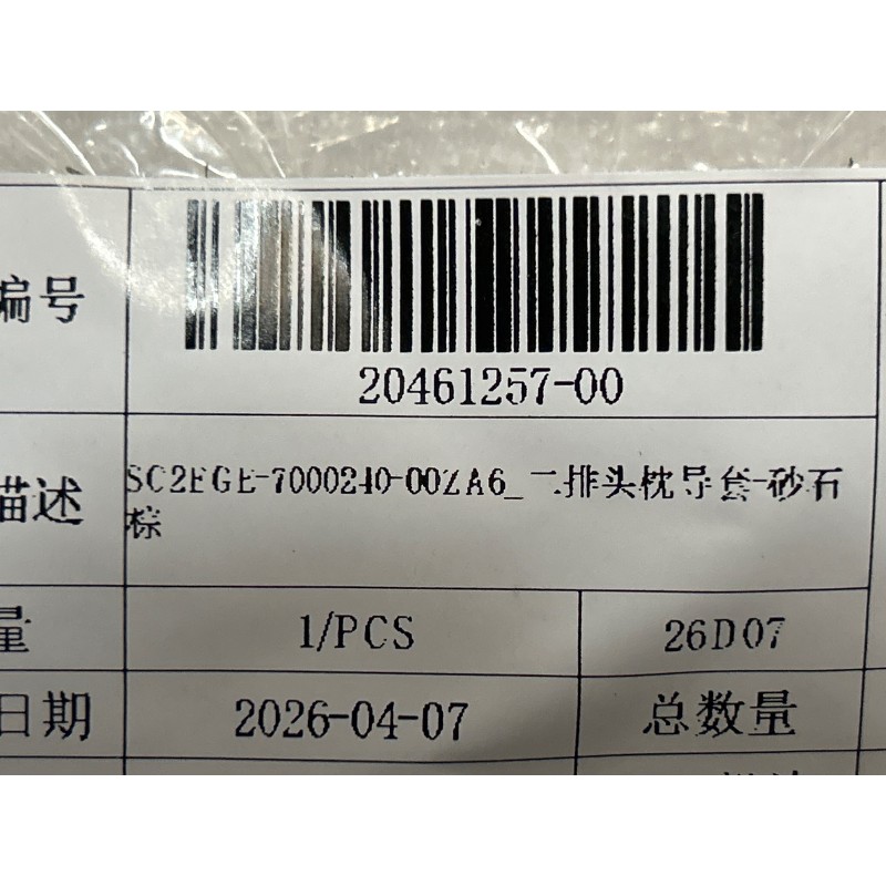 2nd row headrest guide sheath-Brown ZA6 | BYD ATTO 3 EVO | 20461257-00