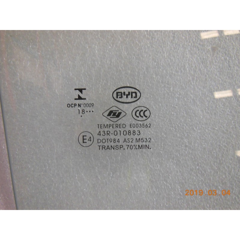 BYD King DM-i / Destroyer 05 Right Rear Door Glass HAD-6203109 | BYD KING DM-i / DESTROYER 05 | 12225790-00