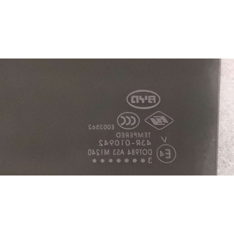 BYD SONG PLUS Right Rear Door Glass SA3F-6203109B | BYD SONG PLUS / SEAL U / SEALION 6 | 13323661-00